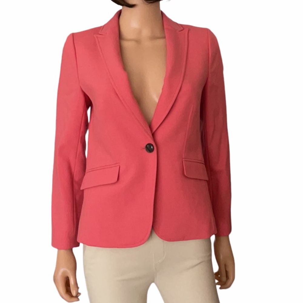 Talbots coral pink blazer